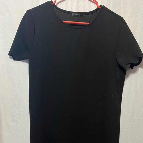 SHEIN Black Scallop Hem Dress | 0XL - Picture 6 of 8